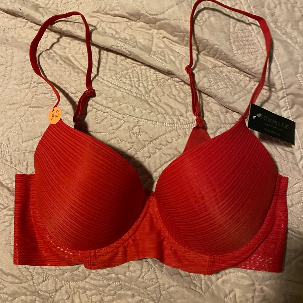 Brand new red bra